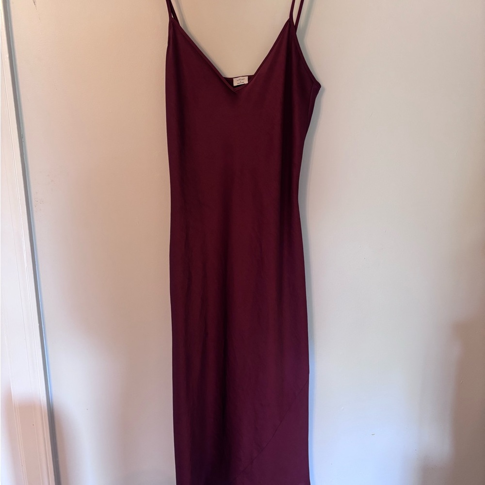 Wilfred Strapless Dress in Rich Burgundy